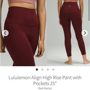 Lululemon Align High Rise pocket Pant size 4 25 inch